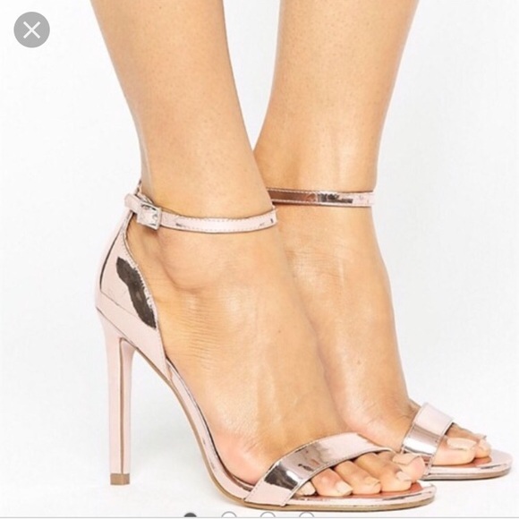 ASOS Shoes - NWOT, ASOS Barely There Rose Gold Colored Heels